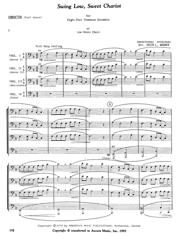 Swing Low, Sweet Chariot (Traditional)