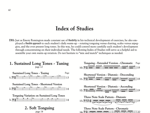 The Remington Warm-Up Studies for Euphonium - Bass Clef