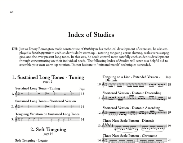 The Remington Warm-Up Studies for Euphonium (Tuba) Treble Clef