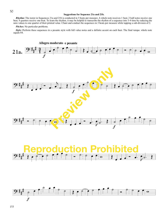 Page 50, Exercise 21a 26 Melodic Studies in Bass Clef utilizing various rhythms and tonalities based on the Blazhevich Sequences    Reginald H. Fink